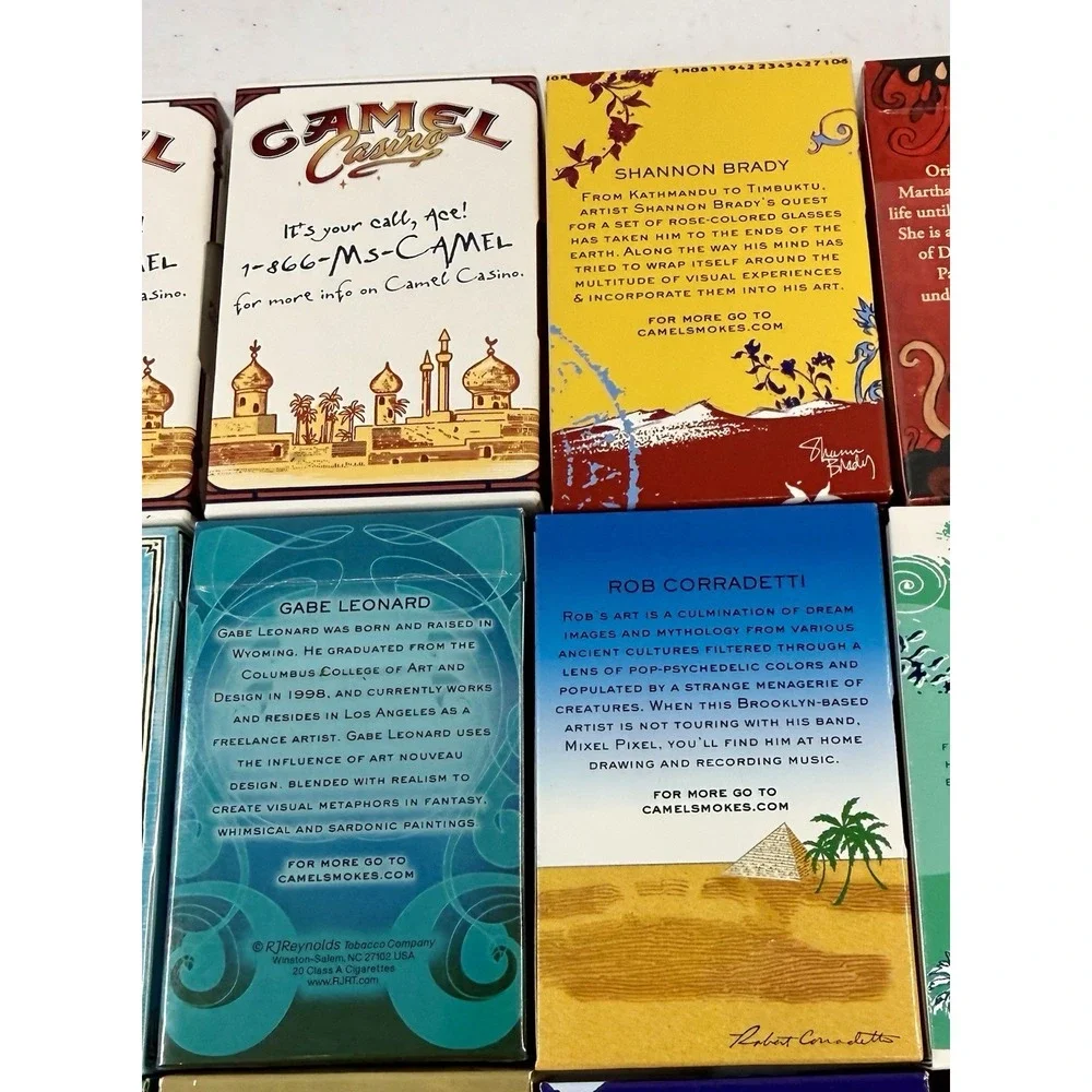 Vintage Camel Cigarette Packs Empty Lot Of 25 Artist Series Art Box EXCELLENT!